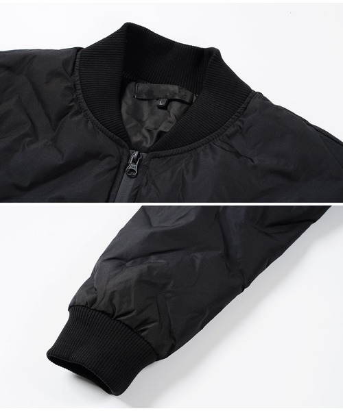 jiggys shop（ジギーズショップ）の「中綿シームレスMA-1 ブルゾン（MA-1・メンズ・ブラック/カーキ・MEDIUM/LARGE/X-LARGE）」の8枚目の写真