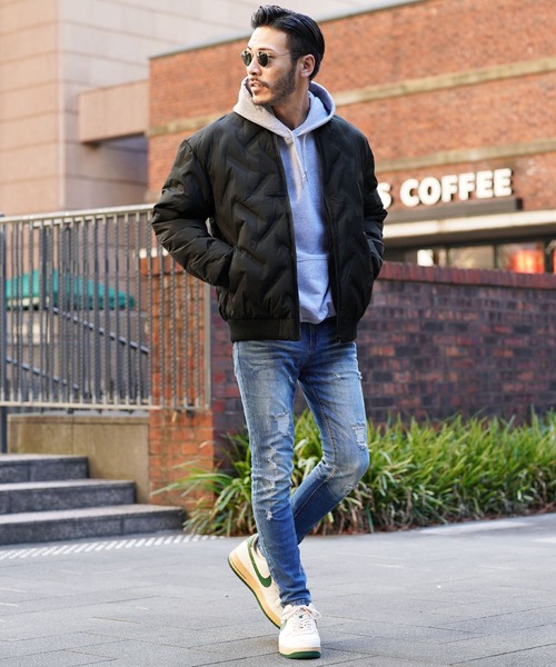 jiggys shop（ジギーズショップ）の「中綿シームレスMA-1 ブルゾン（MA-1・メンズ・ブラック/カーキ・MEDIUM/LARGE/X-LARGE）」の5枚目の写真