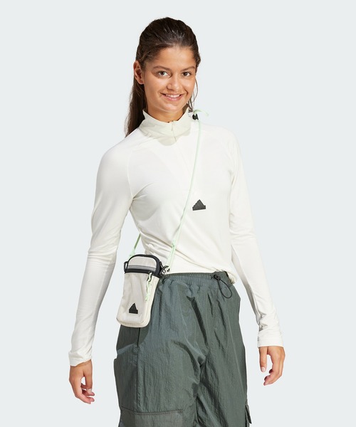 adidas（アディダス）の「シティ エスケープ クォータージップ長袖Tシャツ / ロンT / アディダス adidas（Tシャツ/カットソー・レディース・ホワイト/ブラウン・MEDIUM/SMALL/X-SMALL/XX-LARGE/X-LARGE/LARGE）」の6枚目の写真