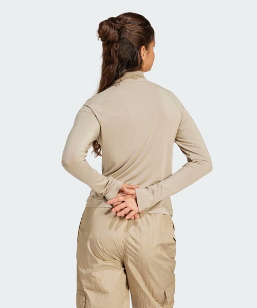 adidas（アディダス）の「シティ エスケープ クォータージップ長袖Tシャツ / ロンT / アディダス adidas（Tシャツ/カットソー・レディース・ホワイト/ブラウン・MEDIUM/SMALL/X-SMALL/XX-LARGE/X-LARGE/LARGE）」の8枚目の写真