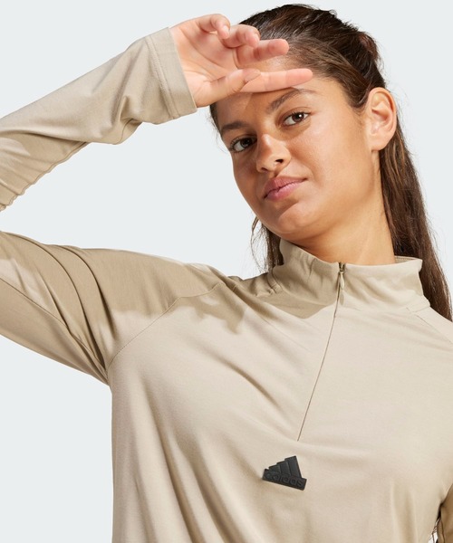 adidas（アディダス）の「シティ エスケープ クォータージップ長袖Tシャツ / ロンT / アディダス adidas（Tシャツ/カットソー・レディース・ホワイト/ブラウン・MEDIUM/SMALL/X-SMALL/XX-LARGE/X-LARGE/LARGE）」の11枚目の写真