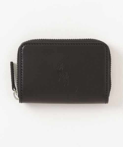 新品ポロラルフローレン　ビッグポニー　ラウンド小銭入れ　ケース　ブラック POLO RALPH LAUREN（ポロ ラルフ ローレン）の「エンボス ビッグポニー