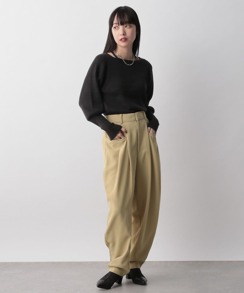 LOWRYS FARM（ローリーズファーム）の「タックコクーンパンツ 100511（その他パンツ・レディース・ネイビー/ベージュ/アイボリー・FREE）」の19枚目の写真