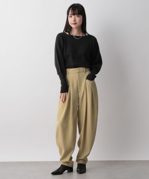 LOWRYS FARM（ローリーズファーム）の「タックコクーンパンツ 100511（その他パンツ・レディース・ネイビー/ベージュ/アイボリー・FREE）」の18枚目の写真