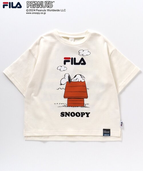 FILA(フィラ)の「WEB別注 PEANUTS×FILAコラボ Tシャツ(Tシャツ/カットソー・キッズ・グレー/オフホワイト/ブラウン・100/90/80/140/130/120/110)」の9枚目の写真