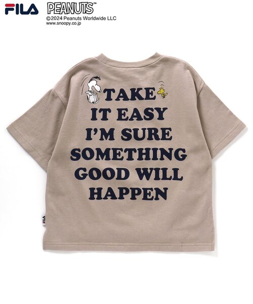 FILA(フィラ)の「WEB別注 PEANUTS×FILAコラボ Tシャツ(Tシャツ/カットソー・キッズ・グレー/オフホワイト/ブラウン・100/90/80/140/130/120/110)」の12枚目の写真