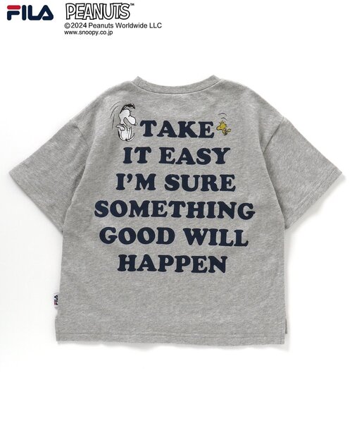 FILA(フィラ)の「WEB別注 PEANUTS×FILAコラボ Tシャツ(Tシャツ/カットソー・キッズ・グレー/オフホワイト/ブラウン・100/90/80/140/130/120/110)」の8枚目の写真