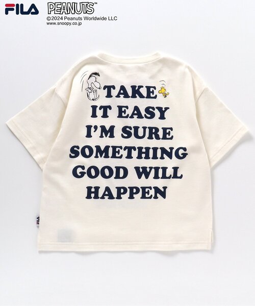 FILA(フィラ)の「WEB別注 PEANUTS×FILAコラボ Tシャツ(Tシャツ/カットソー・キッズ・グレー/オフホワイト/ブラウン・100/90/80/140/130/120/110)」の10枚目の写真