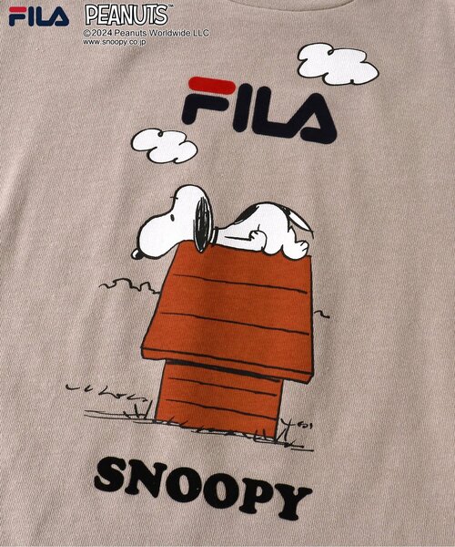 FILA(フィラ)の「WEB別注 PEANUTS×FILAコラボ Tシャツ(Tシャツ/カットソー・キッズ・グレー/オフホワイト/ブラウン・100/90/80/140/130/120/110)」の14枚目の写真
