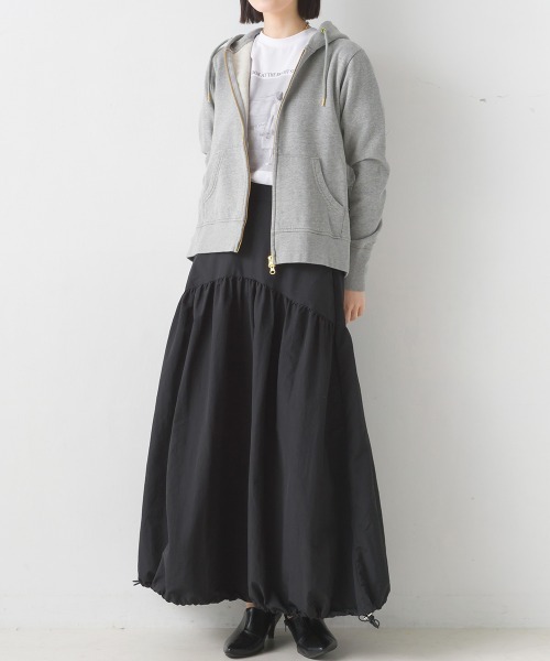 OMNES(オムネス)の「ナイロンワッシャーアレンジヘムスカート(スカート・レディース・ベージュ/ライトカーキ/ブラック/アイボリー・FREE)」の14枚目の写真