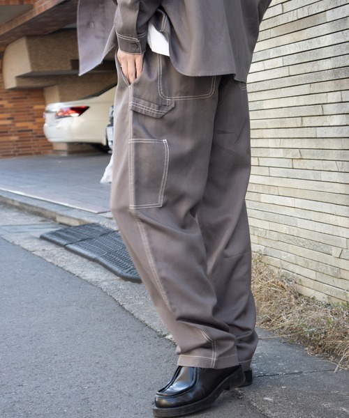 UNIVERSAL OVERALL(ユニバーサルオーバーオール)の「イージーパンツ / ペインターパンツ / EASY PAINTER PANTS(その他パンツ・メンズ・チャコールグレー/ブラック・L/M)」の14枚目の写真