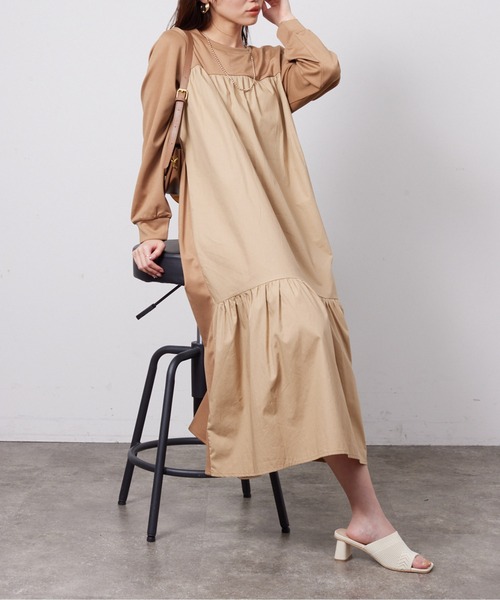 セール】カット×ティアードワンピース(ワンピース)|Chez toi セール】カット×ティアードワンピース(ワンピース)|Chez toi