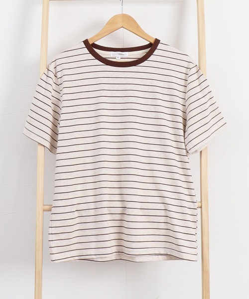 Miniministore(ミニミニストア)の「トップス ボーダー柄 tシャツ 半袖 夏(Tシャツ/カットソー・レディース・ブラウン/ネイビー・FREE)」の18枚目の写真