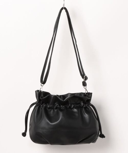 Settimissimo（セッティミッシモ）の「オーバルデザイン 巾着 2WAY バッグ（ショルダーバッグ・レディース・ブラック/シルバー・FREE）」の3枚目の写真