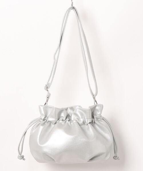 Settimissimo（セッティミッシモ）の「オーバルデザイン 巾着 2WAY バッグ（ショルダーバッグ・レディース・ブラック/シルバー・FREE）」の18枚目の写真