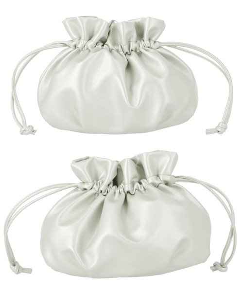 Settimissimo（セッティミッシモ）の「オーバルデザイン 巾着 2WAY バッグ（ショルダーバッグ・レディース・ブラック/シルバー・FREE）」の14枚目の写真