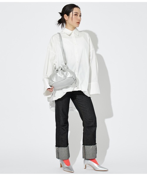 Settimissimo（セッティミッシモ）の「オーバルデザイン 巾着 2WAY バッグ（ショルダーバッグ・レディース・ブラック/シルバー・FREE）」の11枚目の写真