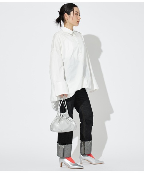 Settimissimo（セッティミッシモ）の「オーバルデザイン 巾着 2WAY バッグ（ショルダーバッグ・レディース・ブラック/シルバー・FREE）」の10枚目の写真