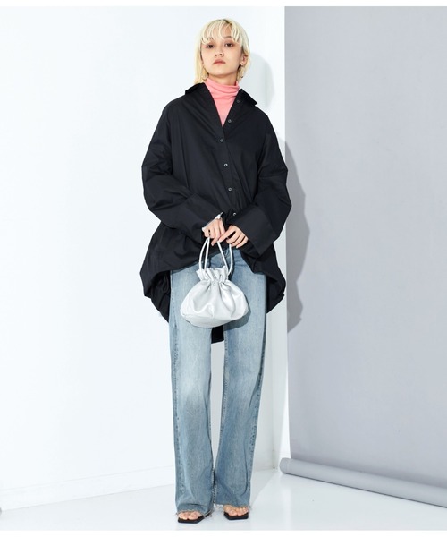 Settimissimo（セッティミッシモ）の「オーバルデザイン 巾着 2WAY バッグ（ショルダーバッグ・レディース・ブラック/シルバー・FREE）」の22枚目の写真