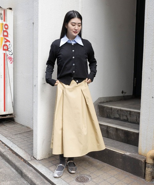 3.3 Field Trip （3.3フィールドトリップ）の「3.3 Field Trip／プリーツロングスカート 2103558（スカート・レディース・ベージュ/ブラック・FREE）」の3枚目の写真