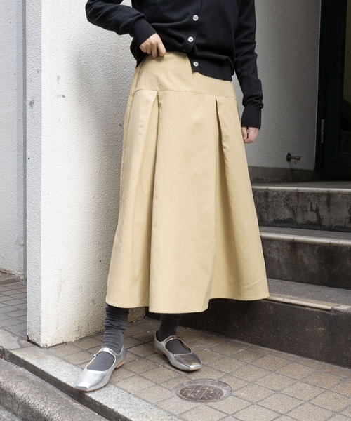3.3 Field Trip （3.3フィールドトリップ）の「3.3 Field Trip／プリーツロングスカート 2103558（スカート・レディース・ベージュ/ブラック・FREE）」の4枚目の写真