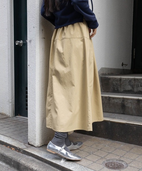 3.3 Field Trip （3.3フィールドトリップ）の「3.3 Field Trip／プリーツロングスカート 2103558（スカート・レディース・ベージュ/ブラック・FREE）」の5枚目の写真
