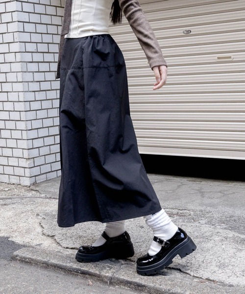 3.3 Field Trip （3.3フィールドトリップ）の「3.3 Field Trip／プリーツロングスカート 2103558（スカート・レディース・ベージュ/ブラック・FREE）」の11枚目の写真