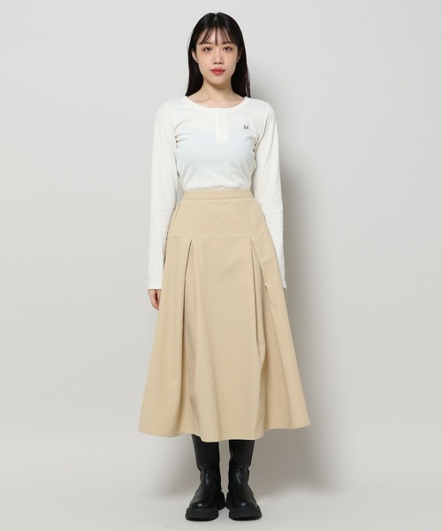 3.3 Field Trip （3.3フィールドトリップ）の「3.3 Field Trip／プリーツロングスカート 2103558（スカート・レディース・ベージュ/ブラック・FREE）」の12枚目の写真