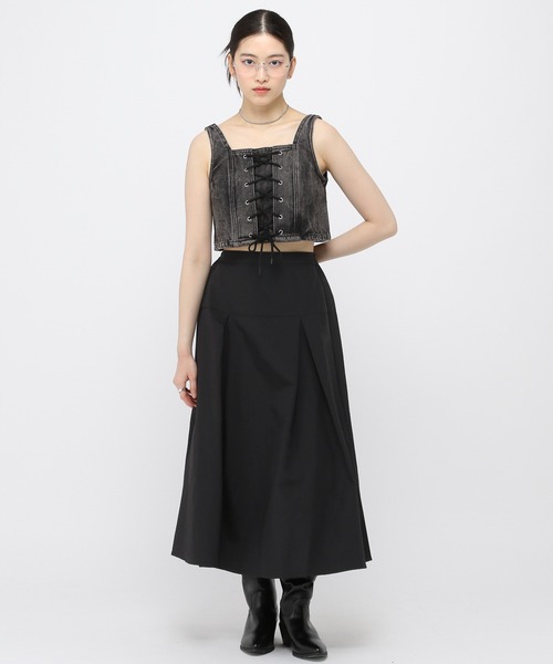 3.3 Field Trip （3.3フィールドトリップ）の「3.3 Field Trip／プリーツロングスカート 2103558（スカート・レディース・ベージュ/ブラック・FREE）」の22枚目の写真