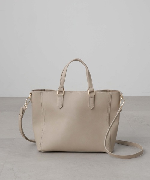 NANO universe(ナノユニバース)の「ショルダー付きトートバッグ(トートバッグ・レディース・ブラック/キャメル/グレー系その他4・FREE)」の4枚目の写真