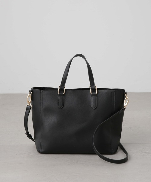 NANO universe(ナノユニバース)の「ショルダー付きトートバッグ(トートバッグ・レディース・ブラック/キャメル/グレー系その他4・FREE)」の5枚目の写真