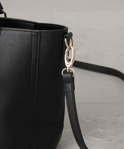 NANO universe（ナノユニバース）の「ショルダー付きトートバッグ（トートバッグ・レディース・ブラック/キャメル/グレー系その他4・FREE）」の10枚目の写真