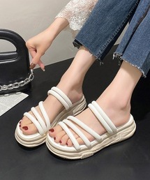 厚底サンダル ミュールサンダル 美脚 夏