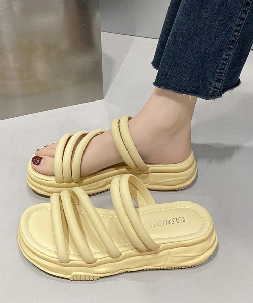 Miniministore(ミニミニストア)の「厚底サンダル ミュールサンダル 美脚 夏(サンダル・レディース・アイボリー/ブラック/クリーム・24.0cm/23.0cm/23.5cm/24.5cm/25.0cm/22.5cm)」の9枚目の写真