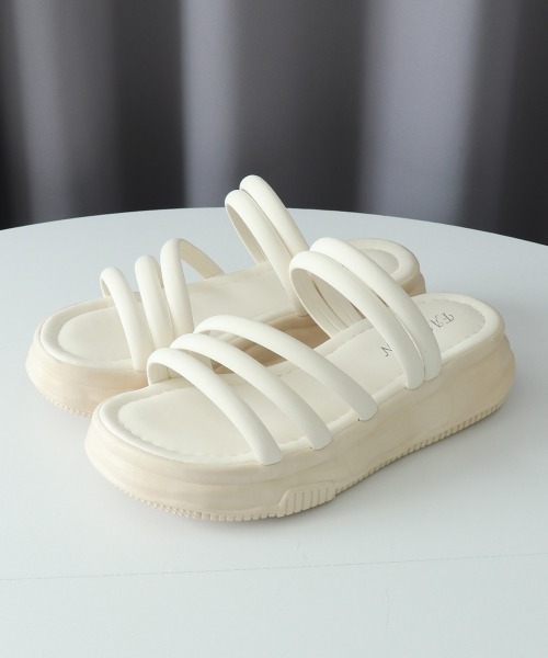 Miniministore(ミニミニストア)の「厚底サンダル ミュールサンダル 美脚 夏(サンダル・レディース・アイボリー/ブラック/クリーム・24.0cm/23.0cm/23.5cm/24.5cm/25.0cm/22.5cm)」の13枚目の写真