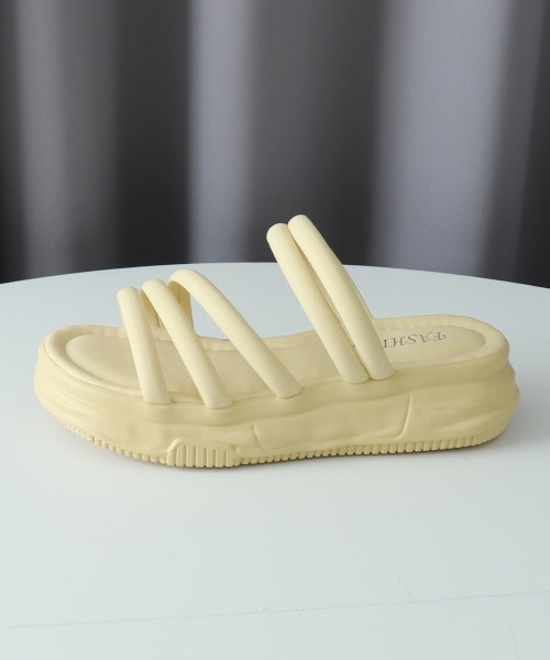 Miniministore(ミニミニストア)の「厚底サンダル ミュールサンダル 美脚 夏(サンダル・レディース・アイボリー/ブラック/クリーム・24.0cm/23.0cm/23.5cm/24.5cm/25.0cm/22.5cm)」の16枚目の写真