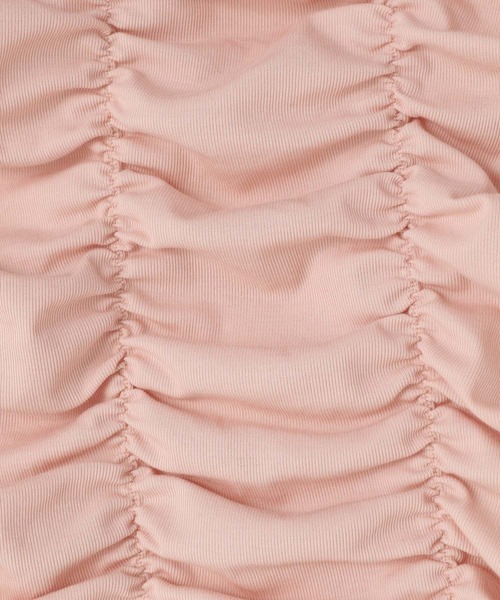 yuw(ユウ)の「シャーリングプルオーバー 113871(Tシャツ/カットソー・レディース・ピンク/ホワイト/ブラック・FREE)」の8枚目の写真