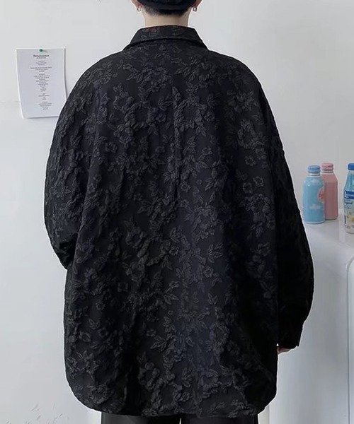 SHEPP(シープ)の「ビッグシルエット フラワー刺繍シャツ(シャツ/ブラウス・メンズ・ホワイト/ブラック・M/L/XL)」の10枚目の写真
