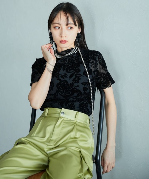 HARE（ハレ）の「フラワーフロッキートップス(HARE)（Tシャツ
