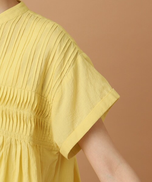 DRESSTERIOR ドレステリア　 たっぷりリネンピンタックブラウス美品 DRESSTERIOR ドレステリア たっぷりリネンピンタックブラウス美