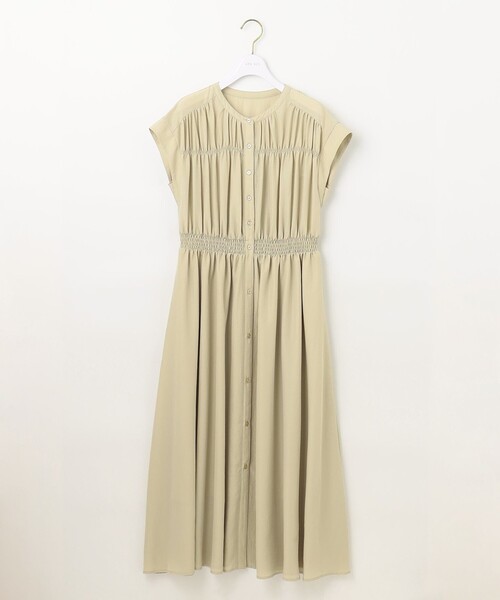 ANY SIS(エニィスィス)の「【撥水】シャーリングシャツ ワンピース(シャツワンピース・レディース・ダルブルー系/ライトイエロー系/ネイビー系・0)」の3枚目の写真