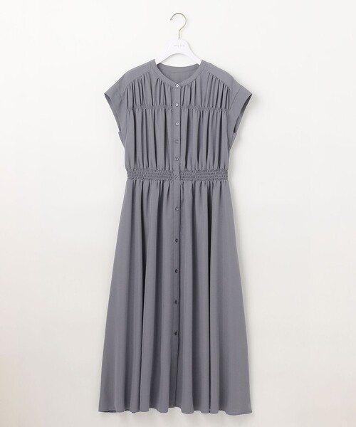 ANY SIS(エニィスィス)の「【撥水】シャーリングシャツ ワンピース(シャツワンピース・レディース・ダルブルー系/ライトイエロー系/ネイビー系・0)」の9枚目の写真