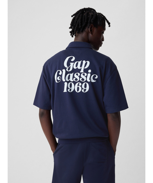 美品 古着 GAP ギャップ ビッグロゴtシャツ 濃紺 XL GAP - OLD GAP 半袖Tシャツ ネイビー ビッグロゴ 刺繍 kids XL