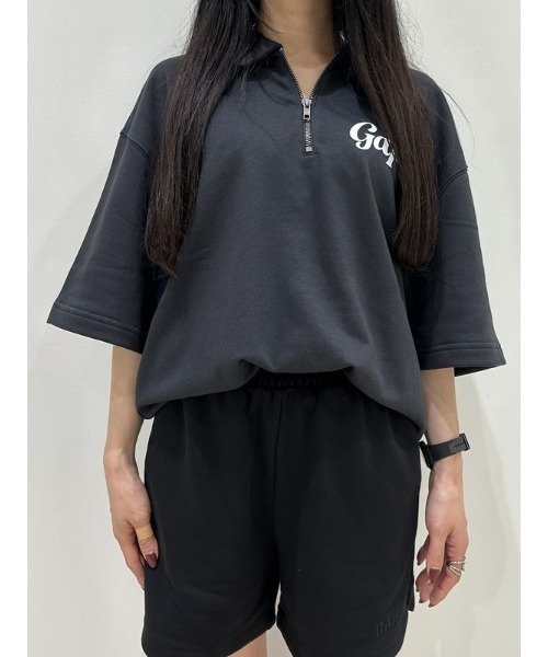 GAP - GAP ロゴ スウェット 1/4ジップアップ プルオーバー ユニセックス S セール】GAPロゴ 1/4ジップアップ プルオーバー(ユニセックス