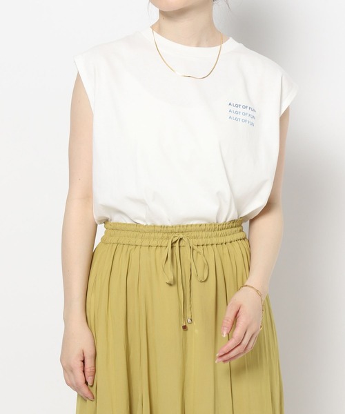 GLOBAL WORK（グローバルワーク）の「高山直子さん・川原崎さんコラボ/フレンチスリーブフォトT/EiiS/178588（Tシャツ/カットソー・レディース・ホワイト系その他5/ホワイト系その他6・X-SMALL）」の9枚目の写真