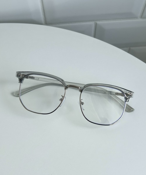 √nuage(ルートニュアージュ)の「ハーフメタルフレーム伊達メガネ(メガネ・レディース・その他1/ブラック・FREE)」の8枚目の写真