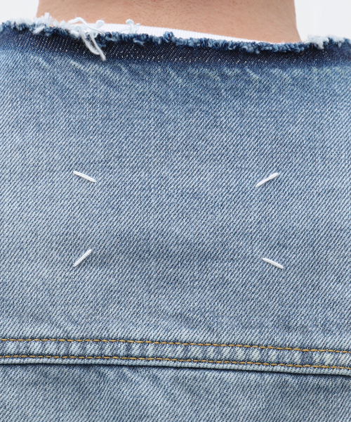 Maison Margiela(メゾンマルジェラ)の「Maison Margiela (メゾン マルジェラ) Collarless Denim Trucker SI1AM0006/S30561(デニムジャケット・メンズ・ブルー系その他・48/50)」の20枚目の写真