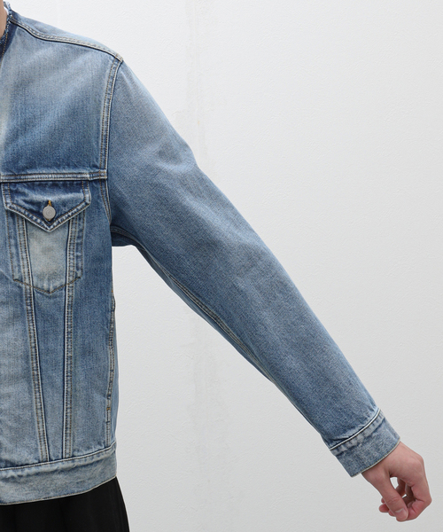 Maison Margiela(メゾンマルジェラ)の「Maison Margiela (メゾン マルジェラ) Collarless Denim Trucker SI1AM0006/S30561(デニムジャケット・メンズ・ブルー系その他・48/50)」の19枚目の写真