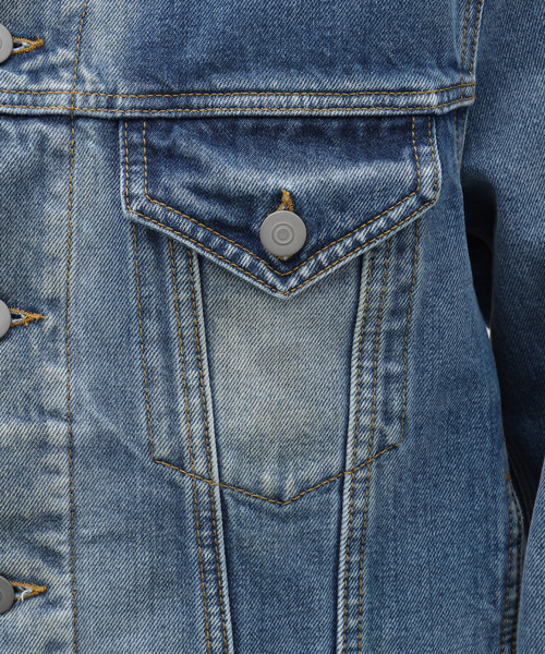 Maison Margiela(メゾンマルジェラ)の「Maison Margiela (メゾン マルジェラ) Collarless Denim Trucker SI1AM0006/S30561(デニムジャケット・メンズ・ブルー系その他・48/50)」の16枚目の写真