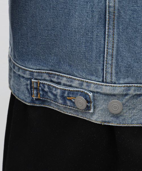 Maison Margiela(メゾンマルジェラ)の「Maison Margiela (メゾン マルジェラ) Collarless Denim Trucker SI1AM0006/S30561(デニムジャケット・メンズ・ブルー系その他・48/50)」の12枚目の写真